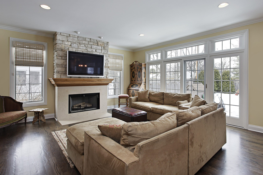 Family Living Room with Fireplace